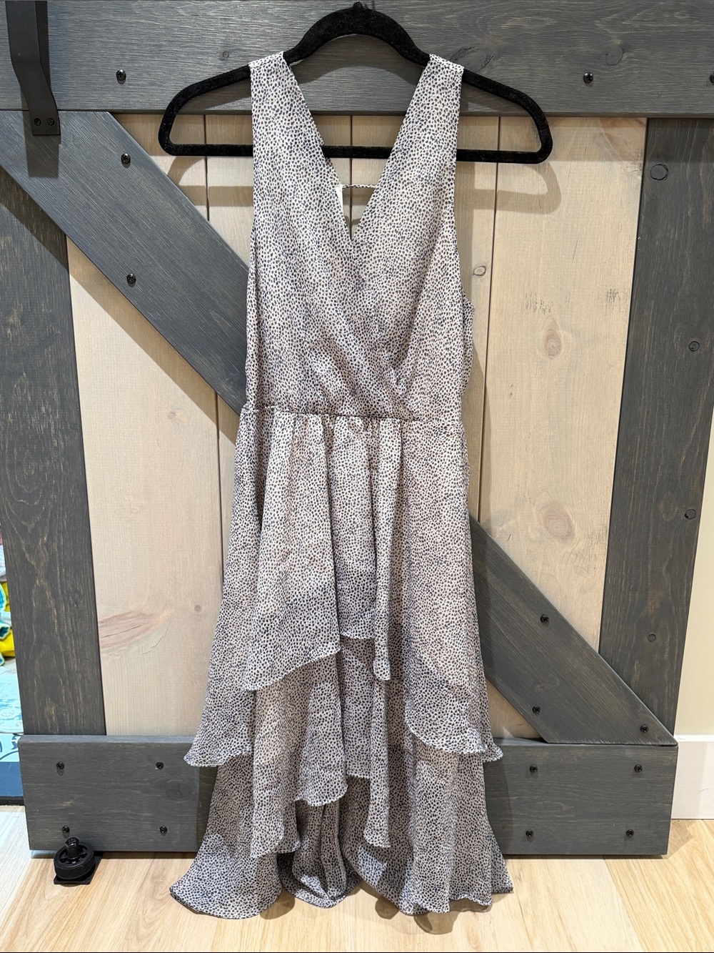 BCBGeneration Ruffled Tiered V-Neck Cocktail Dress